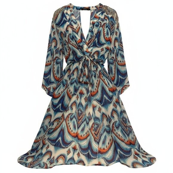 bebe Other - Bebe Beaded Ocean Wave Pattern Swim Cover-Up